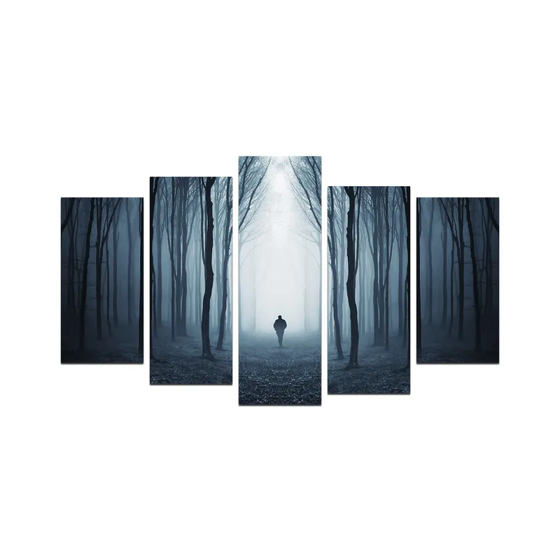 Dekorativ MDF-maling 5-Deler 20x60 cm, Flerfarget