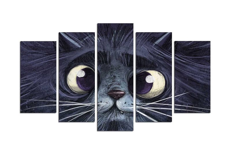 Dekorativ MDF-maling 5-Deler 20x60 cm, Flerfarget