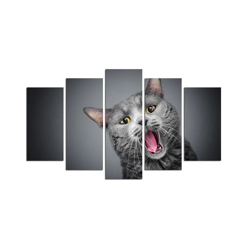 Dekorativ MDF-maling 5-Deler 20x60 cm, Flerfarget