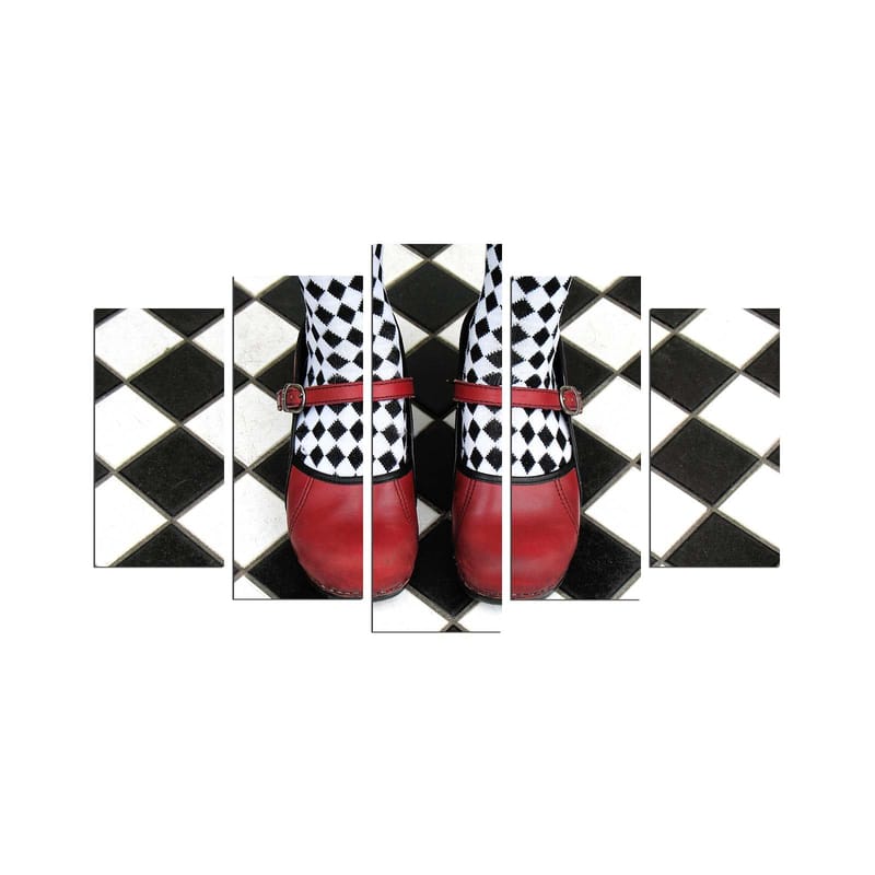 Dekorativ MDF-maling 5-Deler 20x60 cm, Flerfarget