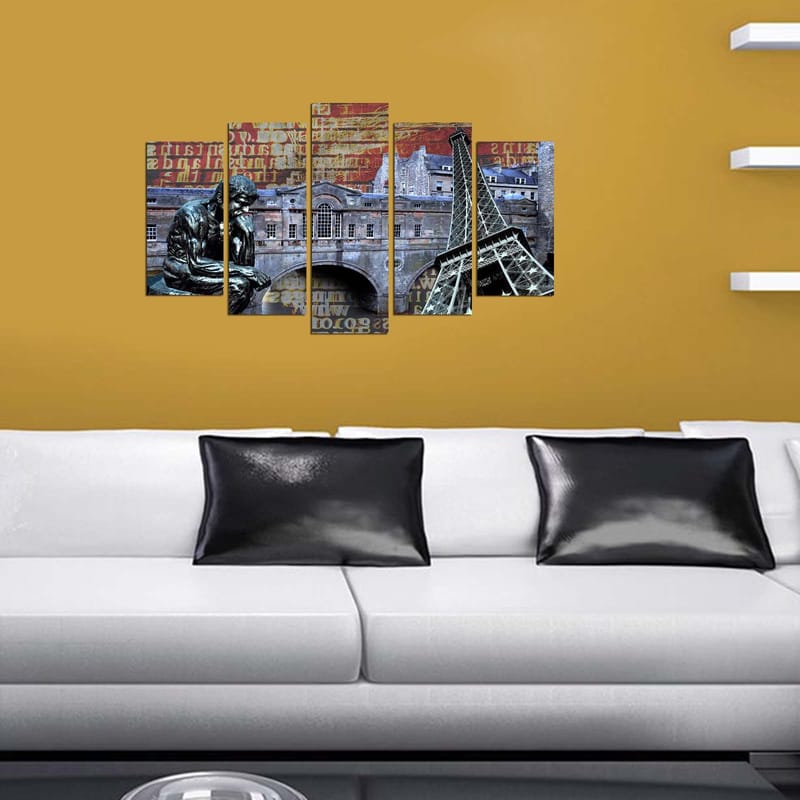 Dekorativ MDF-maling 5-Deler 20x60 cm - Flerfarget - Innredning - Bilder & kunst - Lerretsbilder