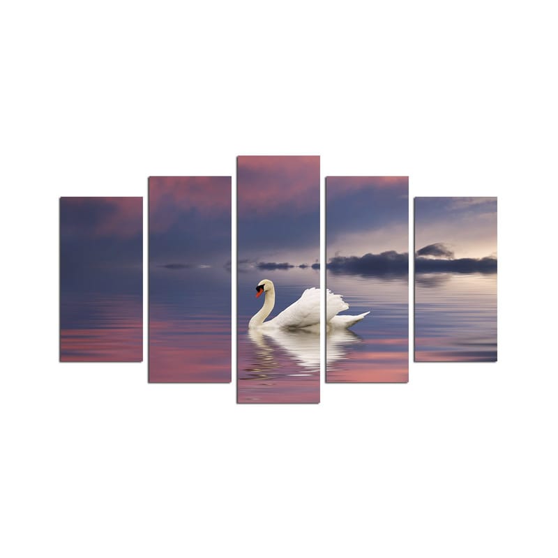 Dekorativ MDF-maling 5-Deler 20x60 cm, Flerfarget