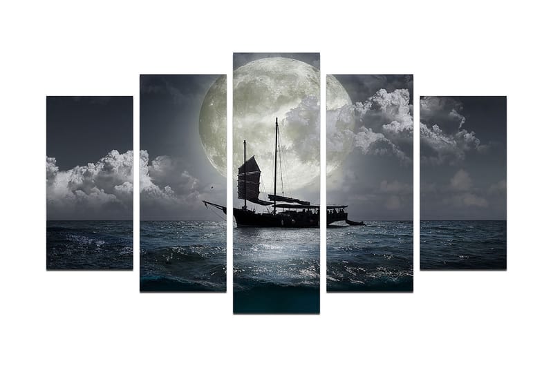 Dekorativ MDF-maling 5-Deler 20x60 cm, Flerfarget