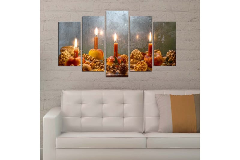 Dekorativ MDF-maling 5-Deler 20x60 cm - Flerfarget - Innredning - Bilder & kunst - Lerretsbilder