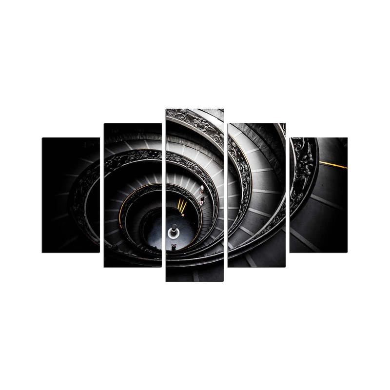 Dekorativ MDF-maling 5-Deler 20x60 cm, Flerfarget