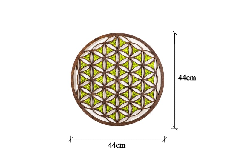 Geometric Canvasbilde - Grønn/Brun/Hvit - Lerretsbilder