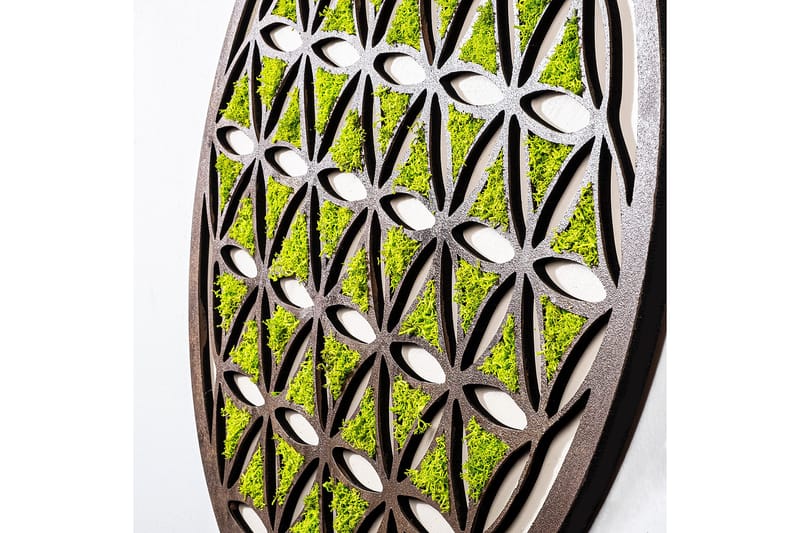 Geometric Canvasbilde - Grønn/Brun/Hvit - Innredning - Bilder & kunst - Lerretsbilder