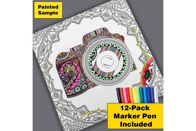 Lerretsbilde 45x45 cm - Dekorativ hval i detaljert design - Svart / Hvit - Innredning - Bilder & kunst - Lerretsbilder