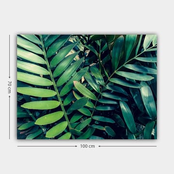 Lerretsbilde 70x100 cm - Tettvevde grønne planteblader som skaper en frodig og levende følelse - Mørkegrønn / Lysegrønn - Innredning - Bilder & kunst - Lerretsbilder