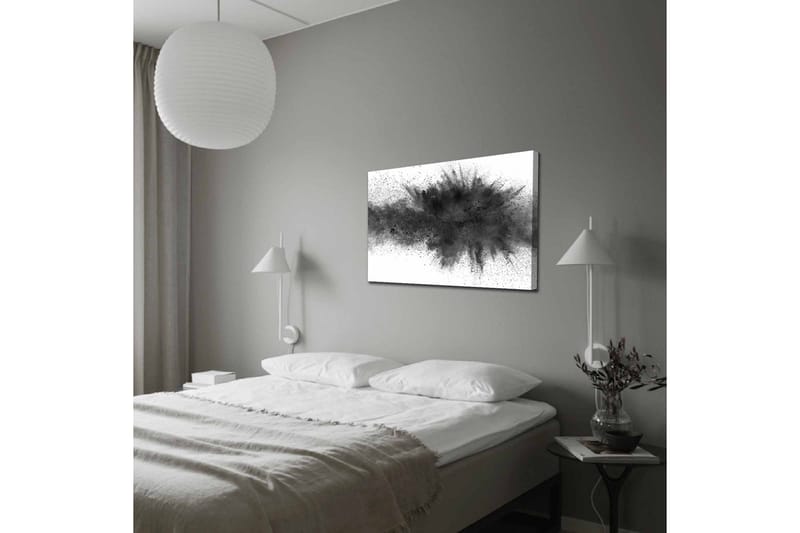 Lerretsbilde - Abstrakt eksplosjon av svart blekk - Svart / Grå - Innredning - Bilder & kunst - Lerretsbilder