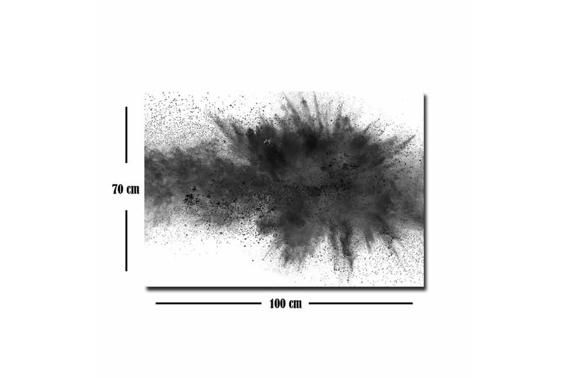 Lerretsbilde - Abstrakt eksplosjon av svart blekk - Svart / Grå - Innredning - Bilder & kunst - Lerretsbilder