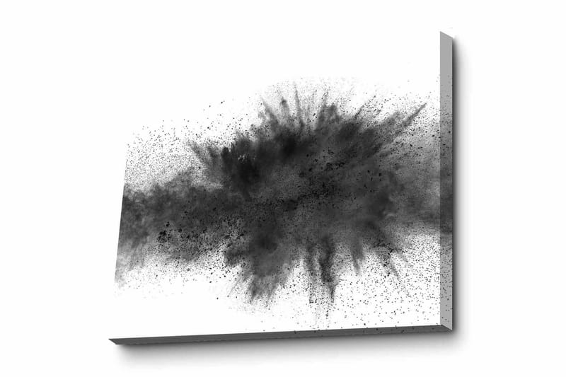 Lerretsbilde - Abstrakt eksplosjon av svart blekk - Svart / Grå - Innredning - Bilder & kunst - Lerretsbilder