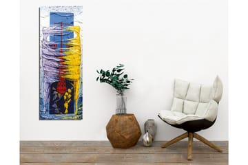 Lerretsbilde - Abstrakt komposisjon med fargerike former og linjer - Lilla / Gul / Blå - Innredning - Bilder & kunst - Lerretsbilder