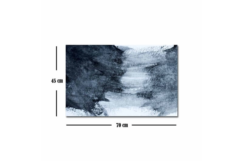 Lerretsbilde - Abstrakt komposisjon med mørke og lyse nyanser - Mørk blå / Hvit / Grå - Innredning - Bilder & kunst - Lerretsbilder