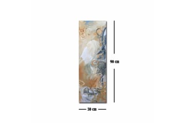 Lerretsbilde - Abstrakt komposisjon med myke former og nyanser - Lys grå / Beige / Blå - Innredning - Bilder & kunst - Lerretsbilder