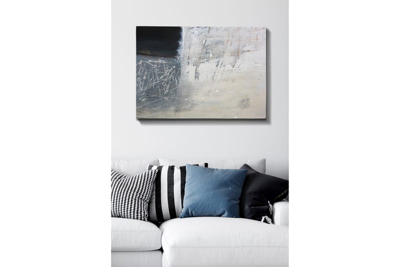 Lerretsbilde - Abstrakt komposisjon med svart-hvite elementer - Svart / Hvit / Grå - Innredning - Bilder & kunst - Lerretsbilder