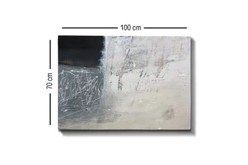 Lerretsbilde - Abstrakt komposisjon med svart-hvite elementer - Svart / Hvit / Grå - Innredning - Bilder & kunst - Lerretsbilder