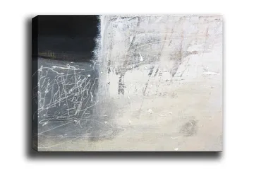 Lerretsbilde - Abstrakt komposisjon med svart-hvite elementer - Svart / Hvit / Grå - Innredning - Bilder & kunst - Lerretsbilder