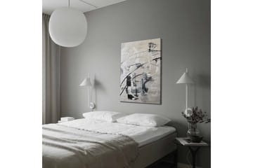 Lerretsbilde - Abstrakt komposisjon med svarte og hvite linjer - Svart / Hvit / Grå - Innredning - Bilder & kunst - Lerretsbilder