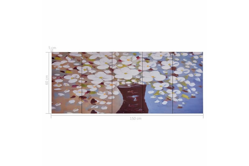 Lerretsbilde blomster i vase flerfarget 150x60 cm - Innredning - Bilder & kunst - Lerretsbilder