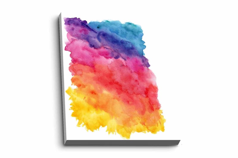 Lerretsbilde - Fargerik abstrakt komposisjon med myke overganger, Lilla / Rosa / Gul