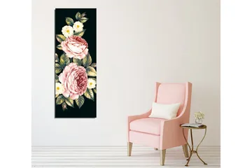 Lerretsbilde - Fargerik bukett med roser og blomster - Rosa / Grønn / Hvit - Innredning - Bilder & kunst - Lerretsbilder