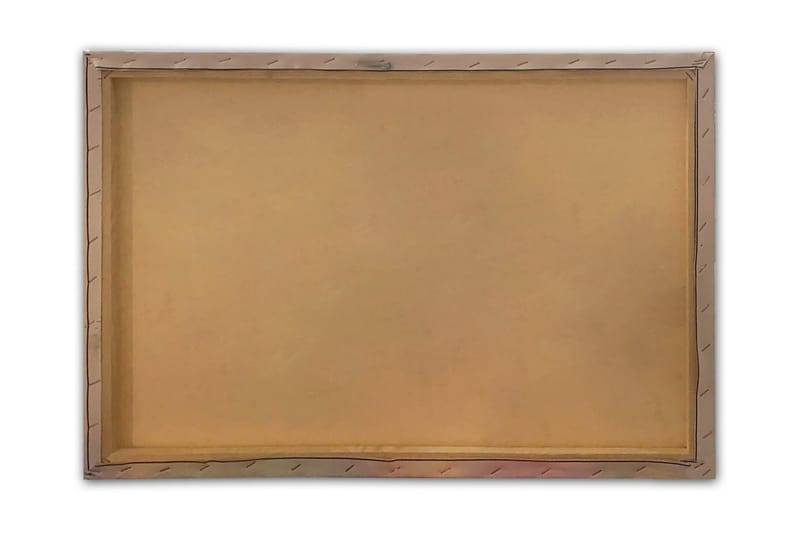 Lerretsbilde - Rolig innsjø med røde båter omgitt av frodige trær og fjell i bakgrunnen - Grønn / Rød / Blå - Innredning - Bilder & kunst - Lerretsbilder