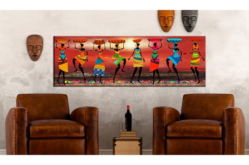 Tavla African Women Dancing VALUE_MISSING_2 120x40 - Innredning - Bilder & kunst - Lerretsbilder