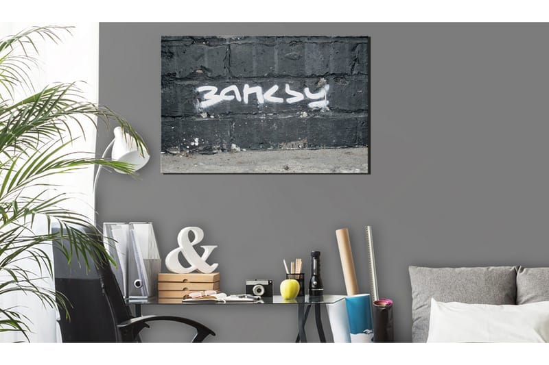 Tavla Banksy Signature 120x80 cm - Innredning - Bilder & kunst - Lerretsbilder