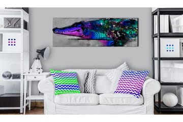 Tavla Blue Alligator VALUE_MISSING_2 135x45 - Innredning - Bilder & kunst - Lerretsbilder