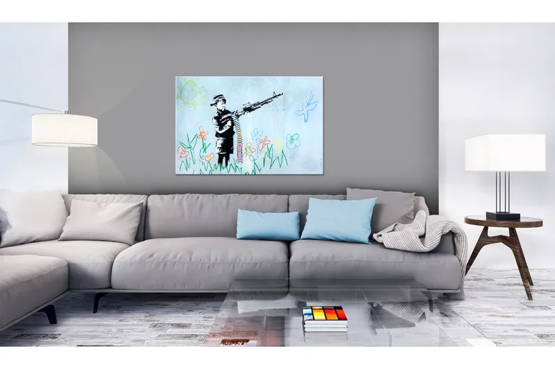 Tavla Boy with Gun by Banksy 120x80, undefined