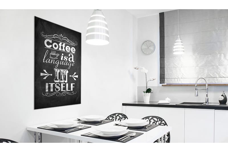 Tavla Coffee Language VALUE_MISSING_3 80x120 - Innredning - Bilder & kunst - Lerretsbilder