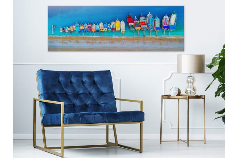 Tavla Colourful Boats (1 Part) Narrow 135x45, undefined
