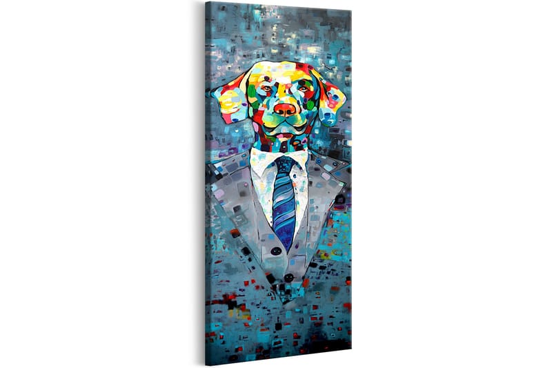 Tavla Dog in a Suit 45x135 - Innredning - Bilder & kunst - Lerretsbilder