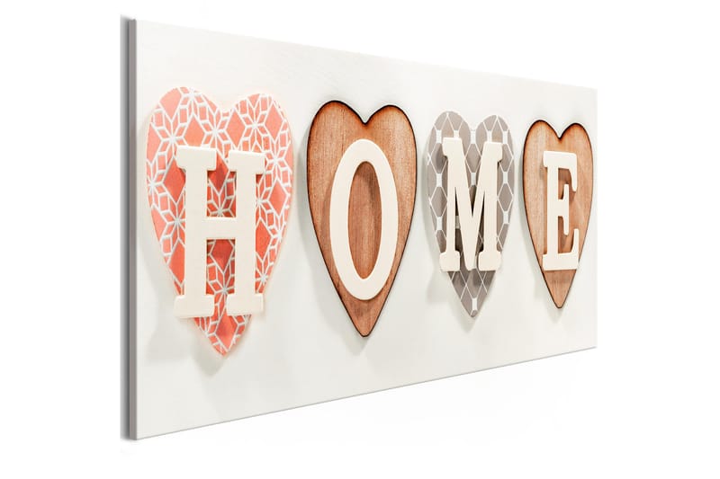 Tavla Four Hearts (1 Part) Narrow 135x45 - Innredning - Bilder & kunst - Lerretsbilder