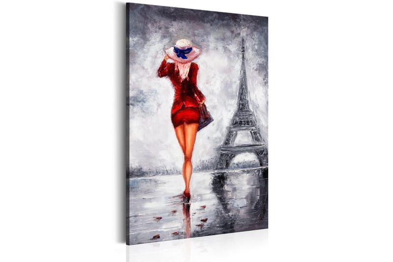 Tavla Lady in Paris 80x120 - Innredning - Bilder & kunst - Lerretsbilder