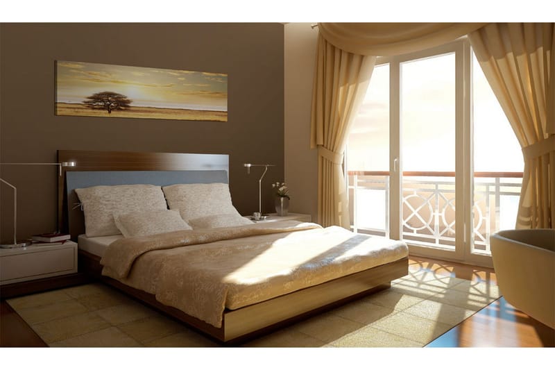Tavla Lonely Tree On Savannah 135x45 cm - Innredning - Bilder & kunst - Lerretsbilder