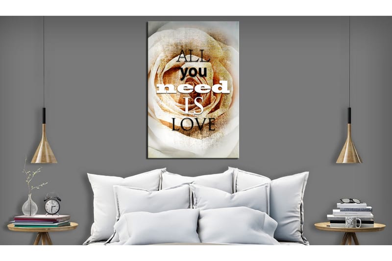 Tavla Love Rose 80x120 VALUE_MISSING_1 - Innredning - Bilder & kunst - Lerretsbilder