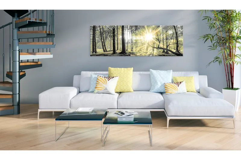 Tavla Morning Forest VALUE_MISSING_3 135x45 - Innredning - Bilder & kunst - Lerretsbilder