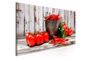 Tavla Red Vegetables (1 Part) Wood Narrow 120x40 - Innredning - Bilder & kunst - Lerretsbilder