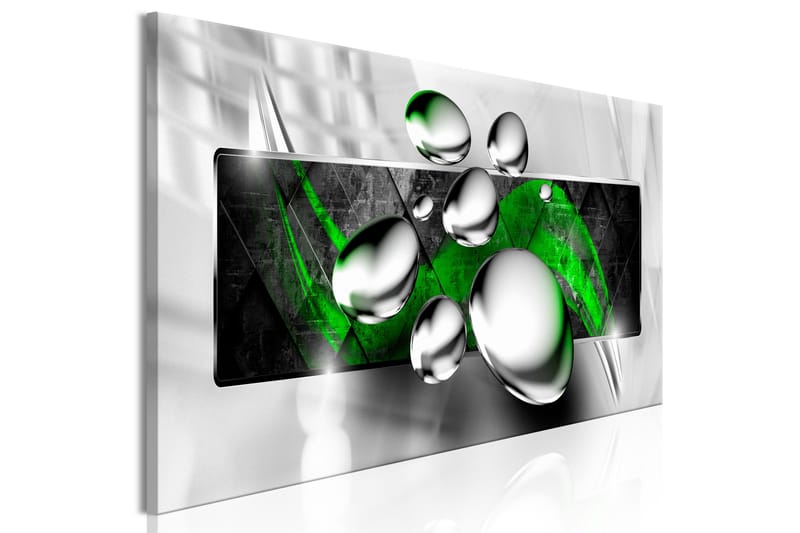 Tavla Shiny Stones (1 Part) Narrow Green 150x50 - Innredning - Bilder & kunst - Lerretsbilder