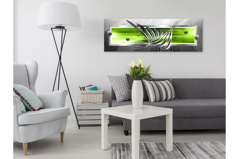 Tavla Silver Wings (1 Part) Narrow Green 135x45 - Innredning - Bilder & kunst - Lerretsbilder