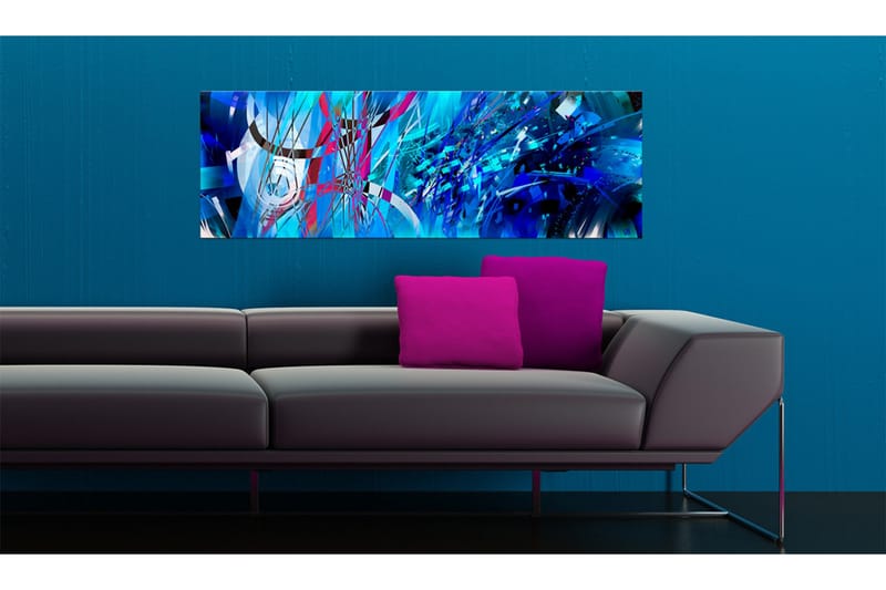Tavla Turquoise Regn 135x45 cm - Innredning - Bilder & kunst - Lerretsbilder