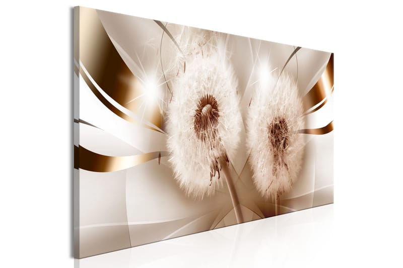 Tavla Two Dandelions (1 Part) Narrow 135x45 - Innredning - Bilder & kunst - Lerretsbilder