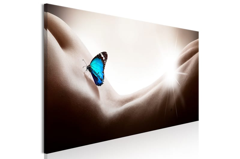 Tavla Woman and Butterfly (1 Part) Narrow 120x40 - Innredning - Bilder & kunst - Lerretsbilder
