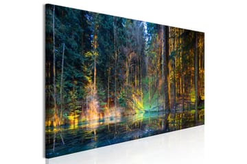 Tavla Pond in the Forest (1 Part) Narrow 135x45 - Innredning - Bilder & kunst - Lerretsbilder