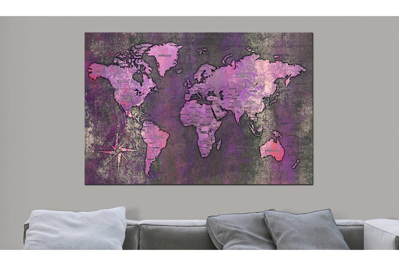 Tavle Amethyst Map 120X80, Artgeist sp. z o. o.