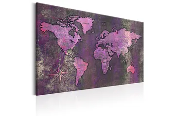 Tavle Amethyst Map 90X60 - Artgeist sp. z o. o. - Innredning - Bilder & kunst - Lerretsbilder