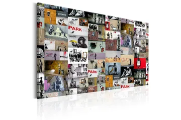 Tavle Art Of Collage: Banksy 60X40 - Artgeist sp. z o. o. - Innredning - Bilder & kunst - Lerretsbilder