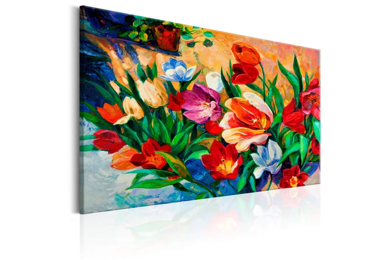 Tavle Art Of Colours: Tulips 60X40 - Artgeist sp. z o. o. - Innredning - Bilder & kunst - Lerretsbilder